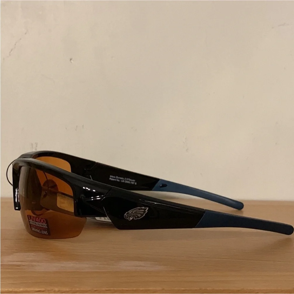 NFL Philadelphia Eagles Sunglasses Dynasty 2.0 Black with Green Tips